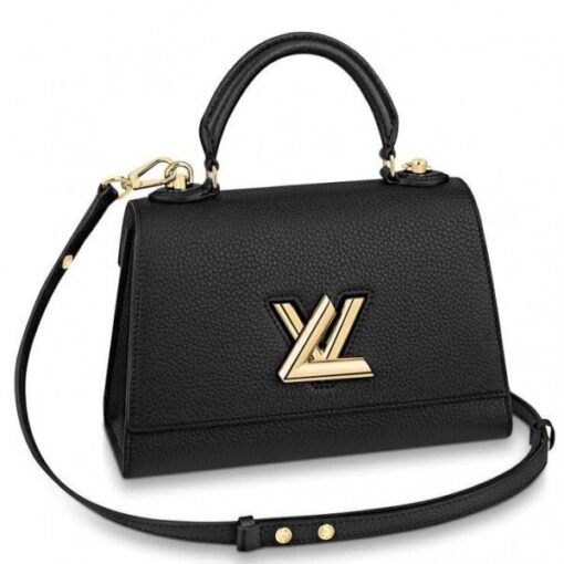 Replica Louis Vuitton Twist One Handle PM Black Bag front view