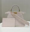 Replica Fendi I See U Peekaboo Light Pink handbag front view