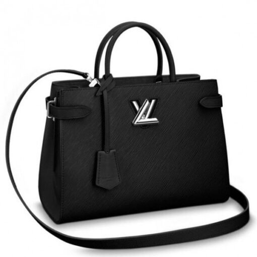 Replica Louis Vuitton Black Twist Tote Front View