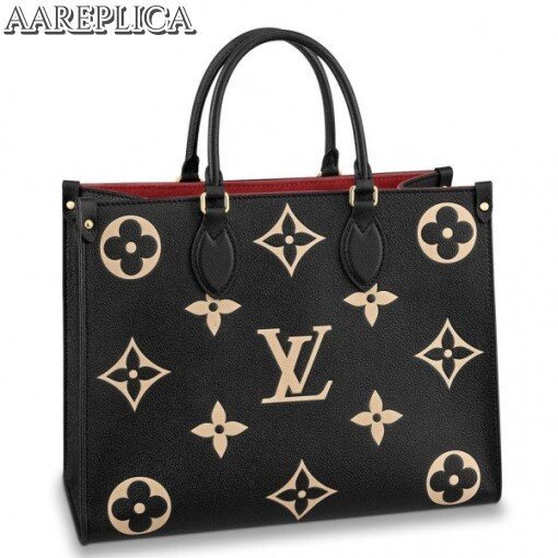 Replica Louis Vuitton Onthego MM Bag in Monogram Empreinte leather