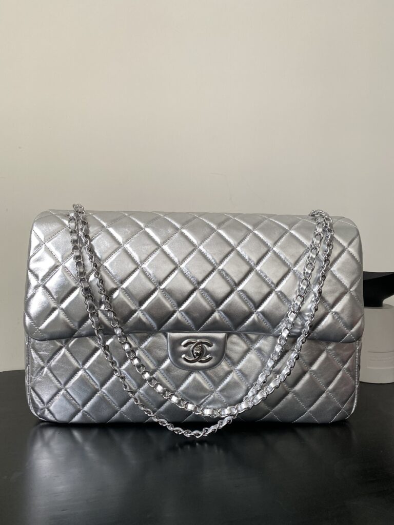 Replica Chanel 24C Airport Bag Silver Mirror Quality