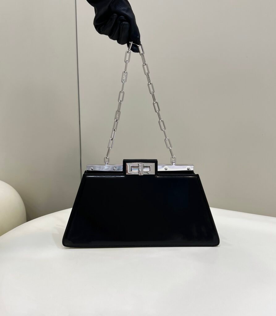 Replica Fendi Cut Petite Peekaboo black front view